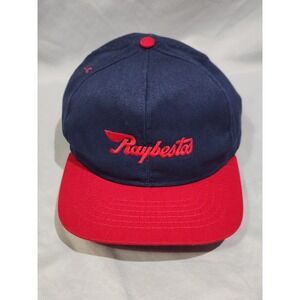 Vintage Raybestos SnapBack‎ Flat Bill Hat Navy And Red Logo Embroidery